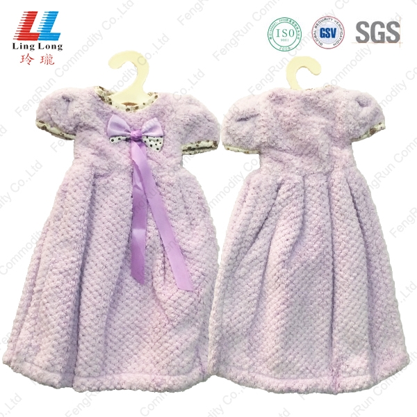 湖南紫色裙子干手巾